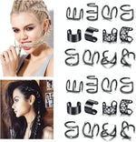 ASVNRES non piercing ear clip set laid flat