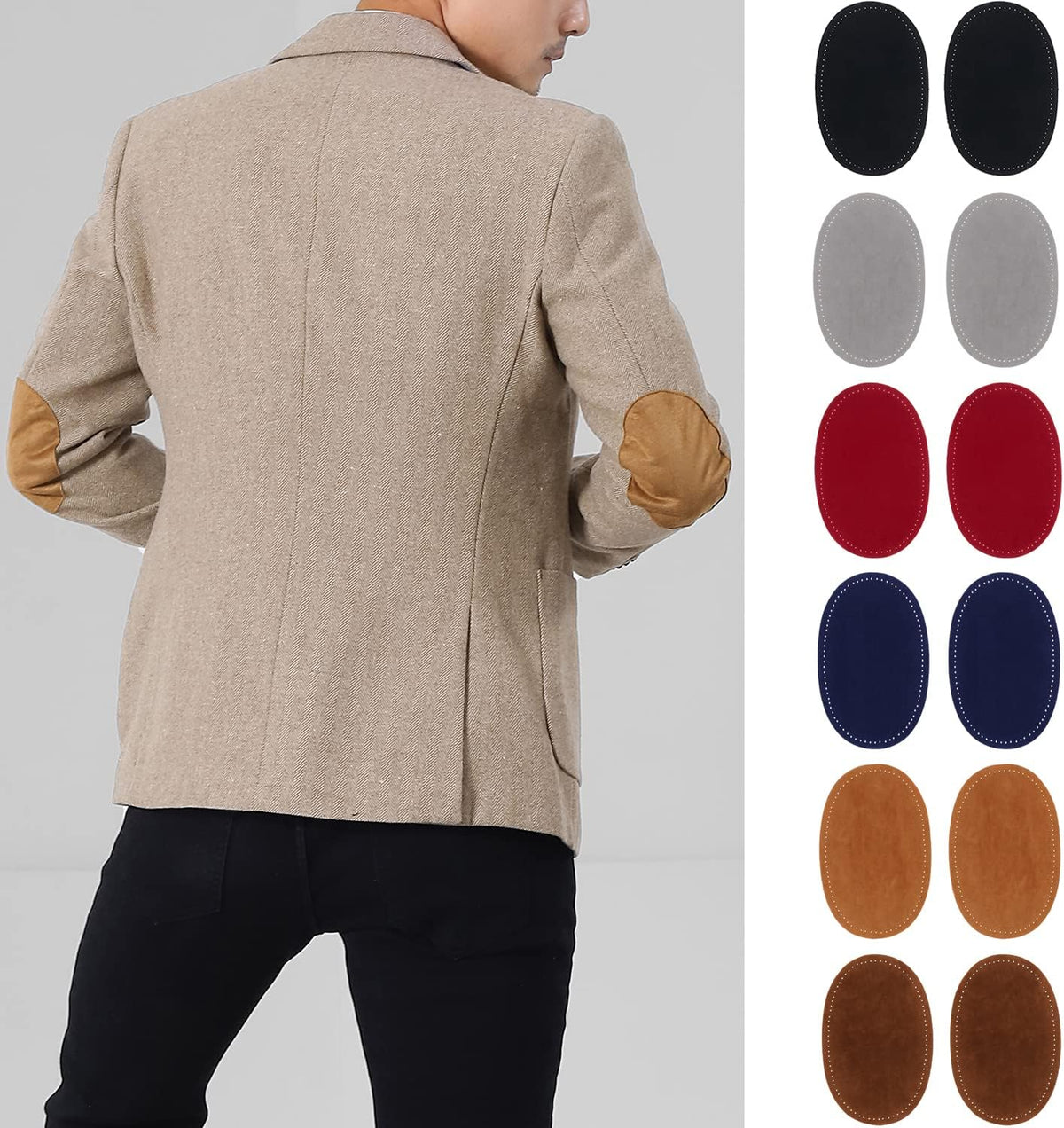 Oval fabric patches showing clean rounded edges