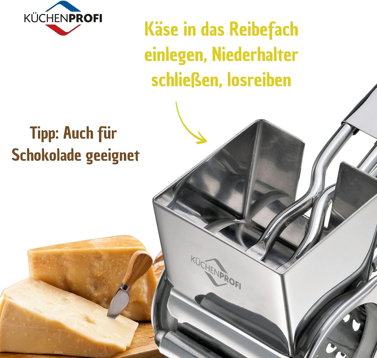 Küchenprofi rotary grater packaged for home kitchen use