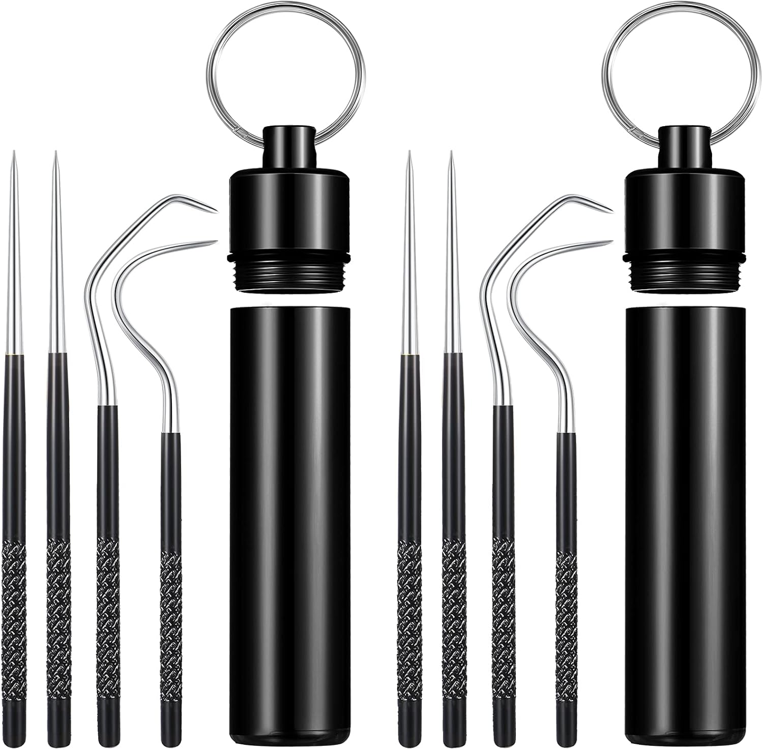 Patelai portable titanium toothpicks front view outdoor utility tool