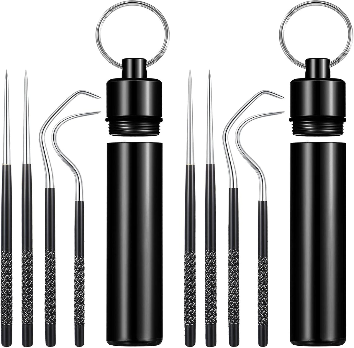 Patelai portable titanium toothpicks front view outdoor utility tool