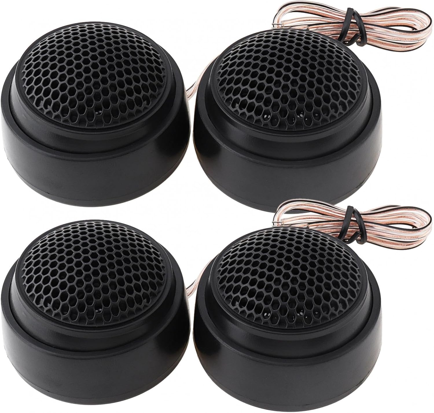 DriSentri universal car speaker dome tweeters front view showing honeycomb mesh grille