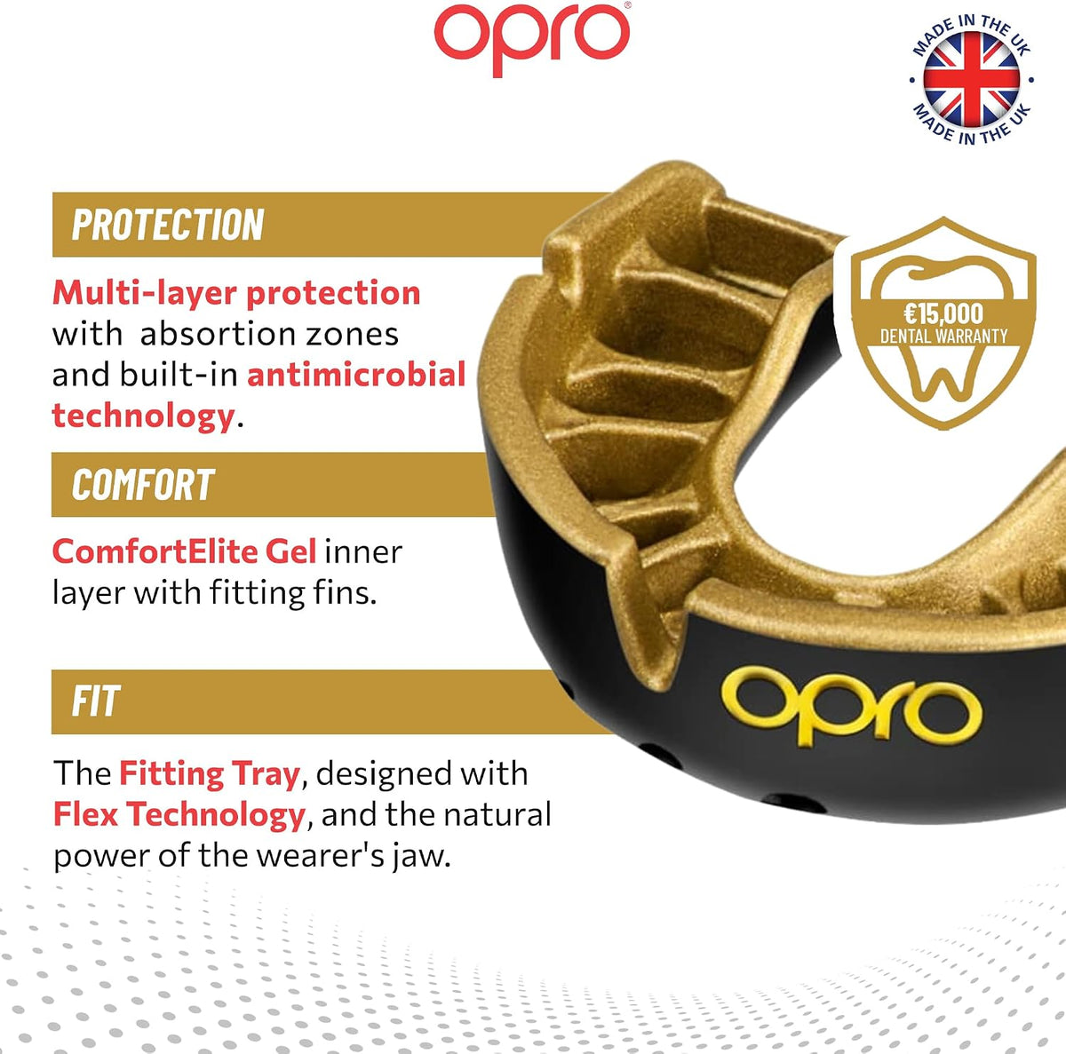 Opro boxing mouth guard inside antimicrobial case