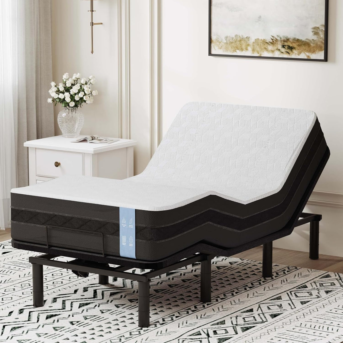 FLEXISPOT Twin XL Adjustable Bed Base with Massage | Massage, Zero Clearance, Synchronized Adjustment, Whisper Quiet Durable Motor, Zero Gravity, Mattress Holders - Image 11