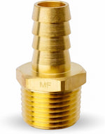 MAACFLOW brass hose barb fitting front view