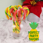 Fruity sweet candy cane treats for children holiday classroom exchanges.