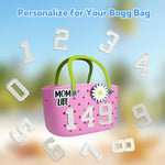 CONLI number and floral charm accessories closeup view