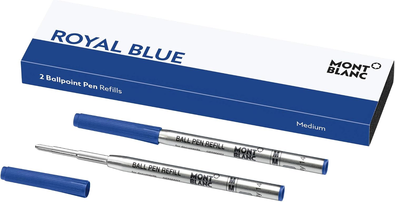 Montblanc ballpoint pen refills royal blue front view packaging