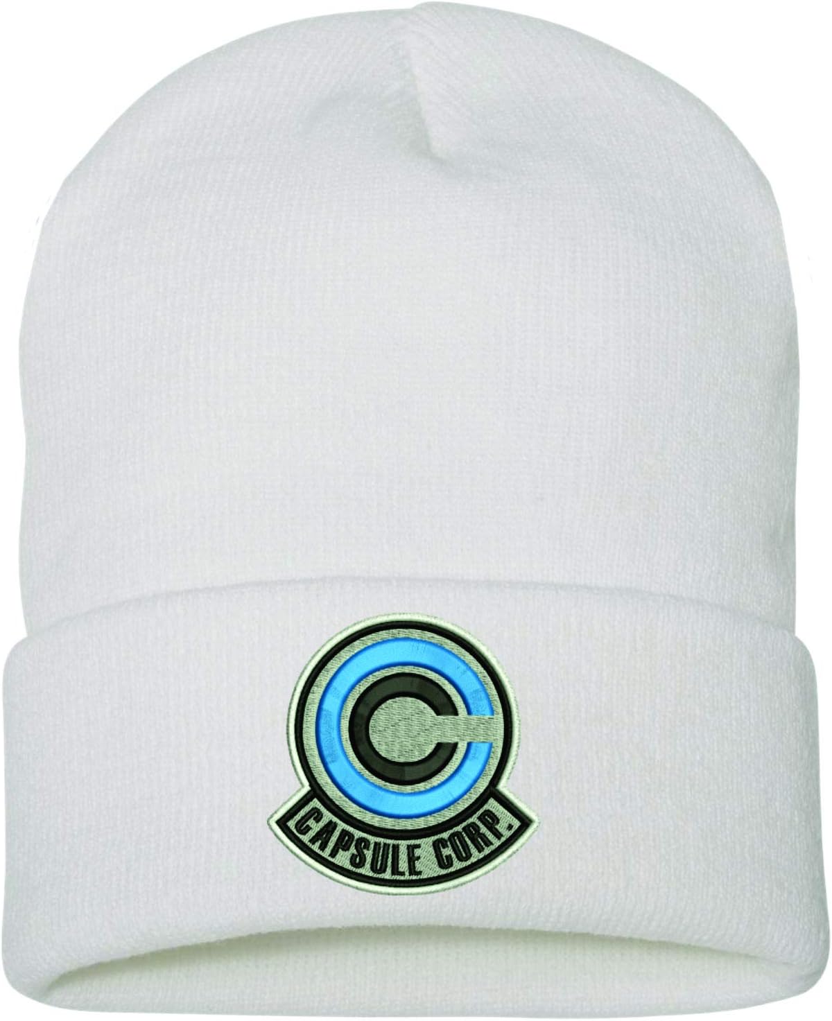 Allntrends Capsule Corp embroidered anime beanie front view winter hat