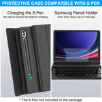 Close-up of integrated S Pen holder slot with stylus