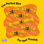 Close up of retro Mary Jane candy packaging featuring the girl illustration