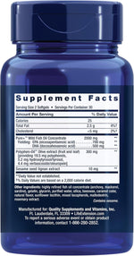 Life Extension Super Omega-3 softgels supplement facts label nutrition panel