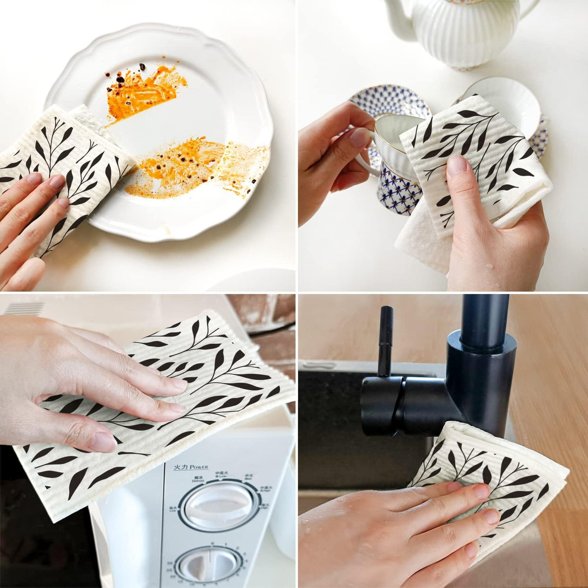 Non-scratch paper towel alternative wiping countertop