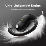 Tedelon open ear headphones paired with a smartphone displaying Bluetooth 5.4 connectivity