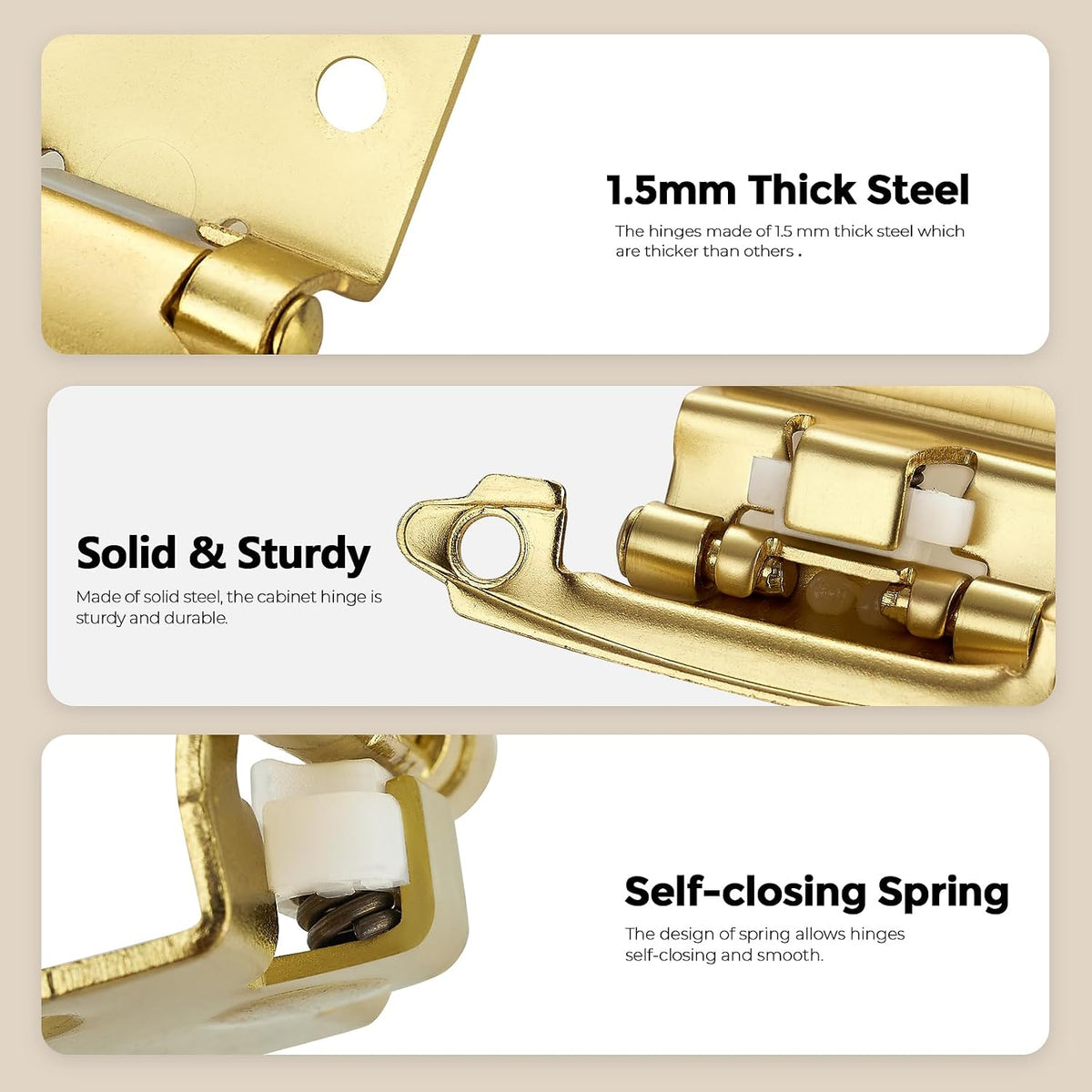 Ravinte Decor self-concealed cabinet hardware close up