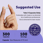 Supplement facts panel for Micro Ingredients Triple Magnesium Complex with Vitamin C
