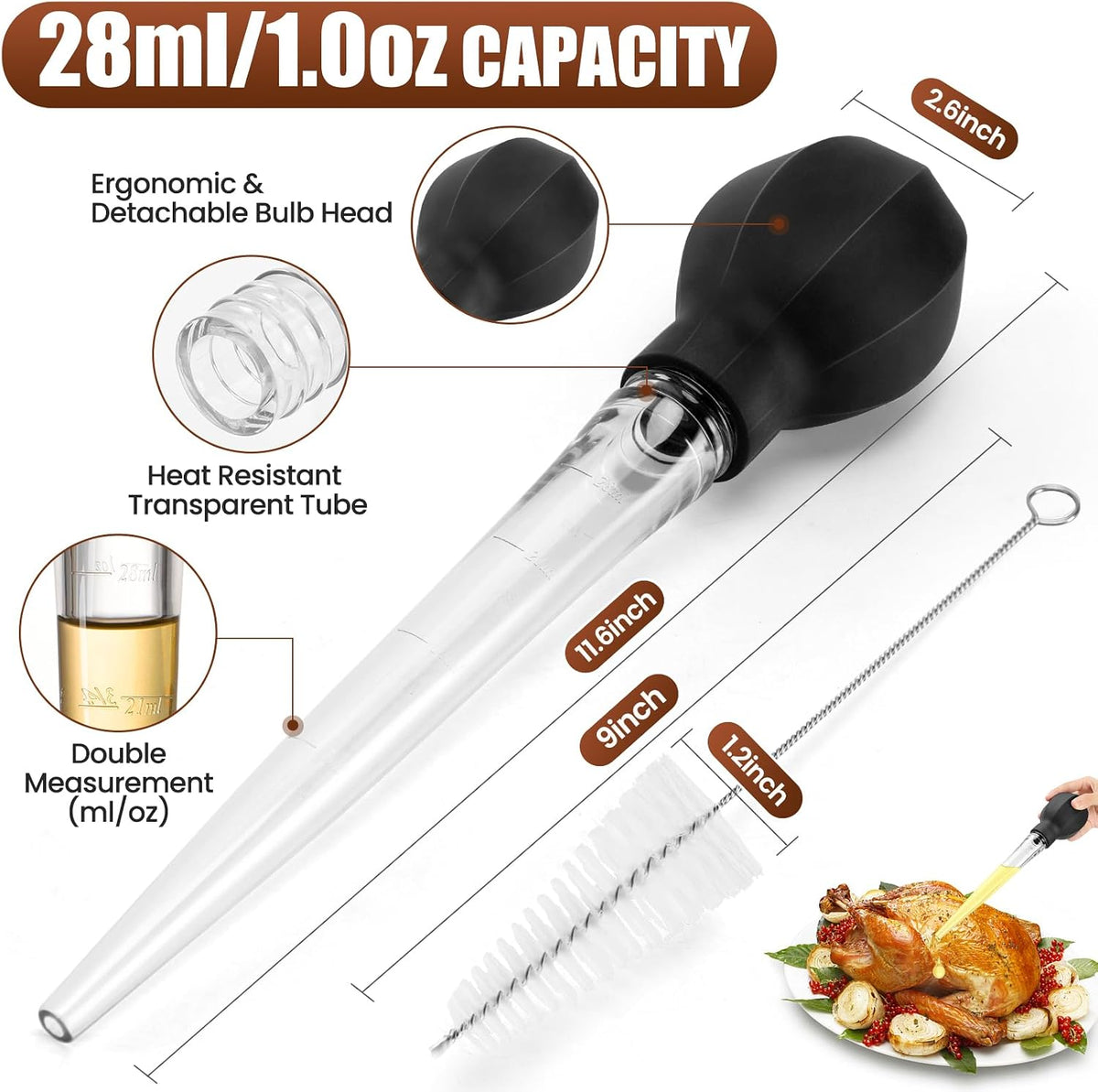 SCHVUBENR baster syringe disassembled for dishwasher cleaning