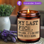Fairys Gift funny candle amber glass jar display