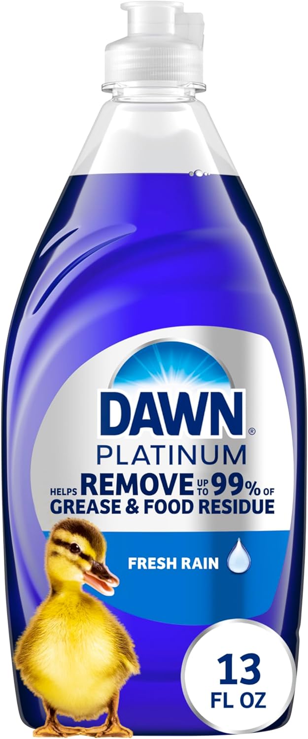 Dawn Platinum Dish Soap Fresh Rain Scent Liquid Dishwashing Detergent, Powerful Dawn Dish Soap for Tough Grease Removal, 30 oz - Image 12