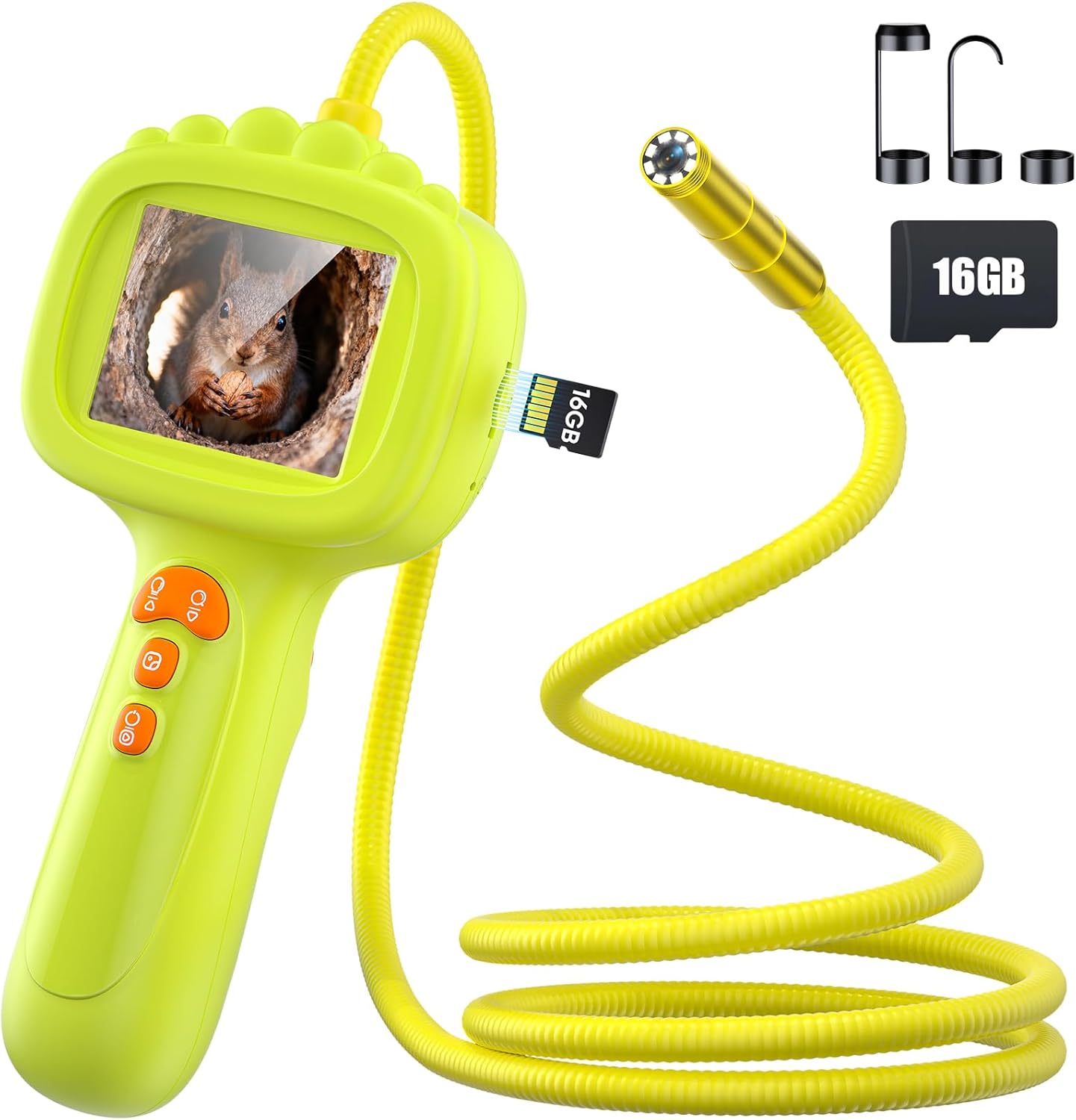 Lelesun Iwobac kids borescope snake camera with green grip