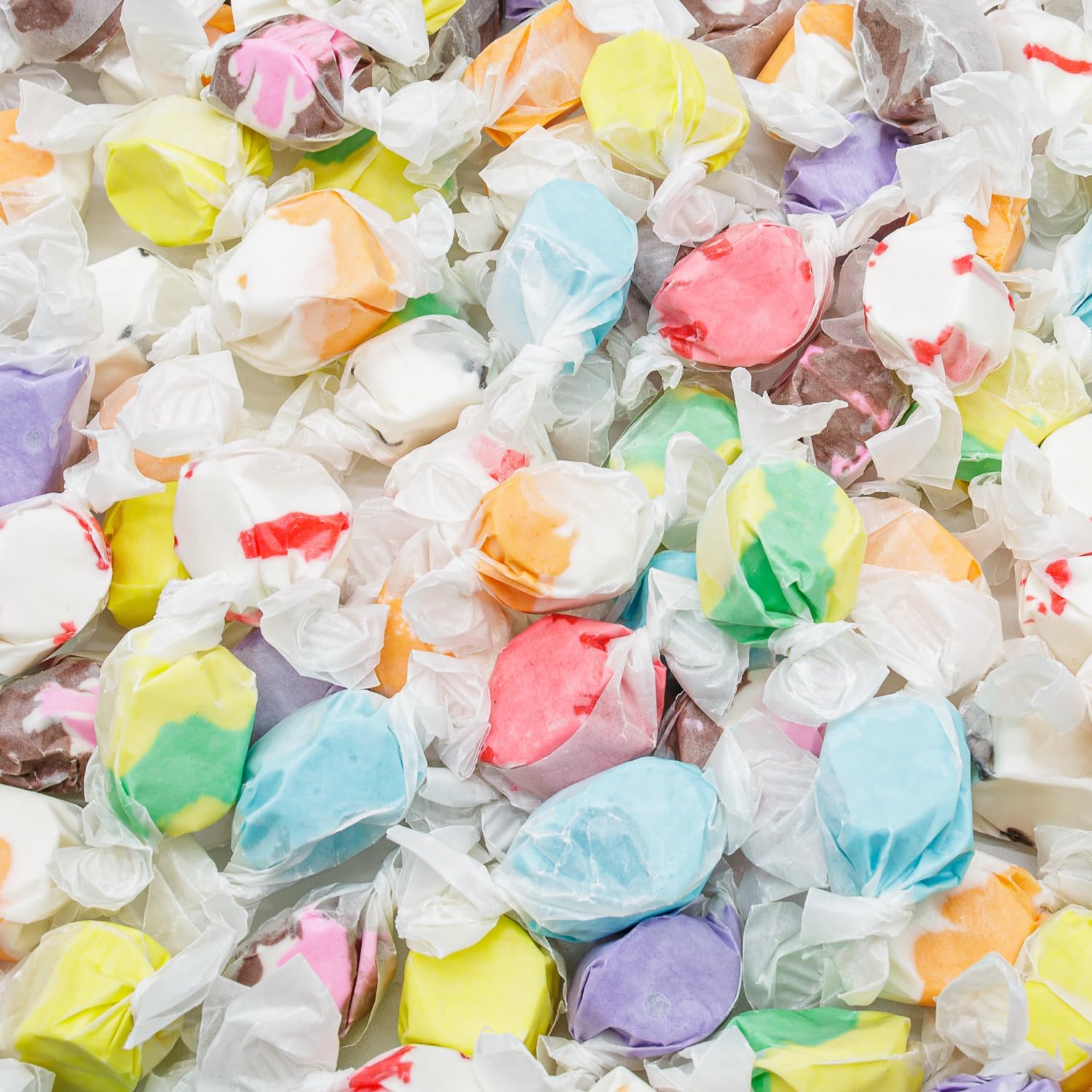 Donty-Tonty Salt Water Taffy 8 Ounce bag front view assorted flavors candy