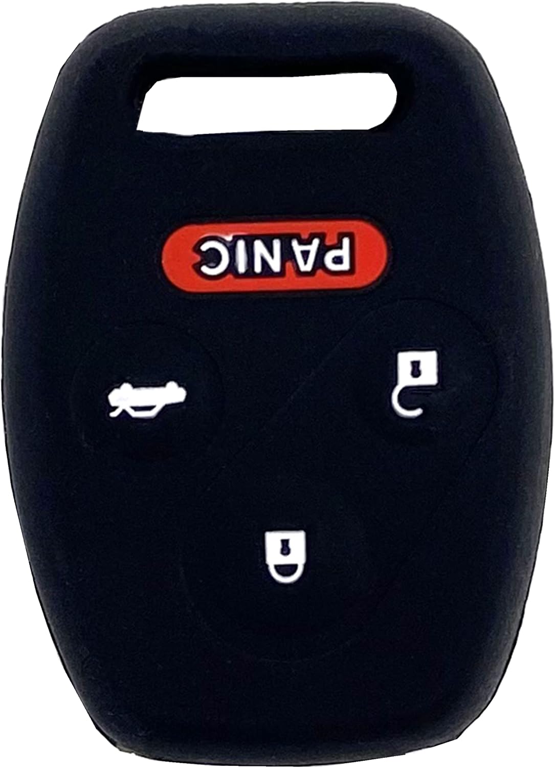 Ezzy Auto Black Silicone Rubber Key Fob Cover front view car key accessory