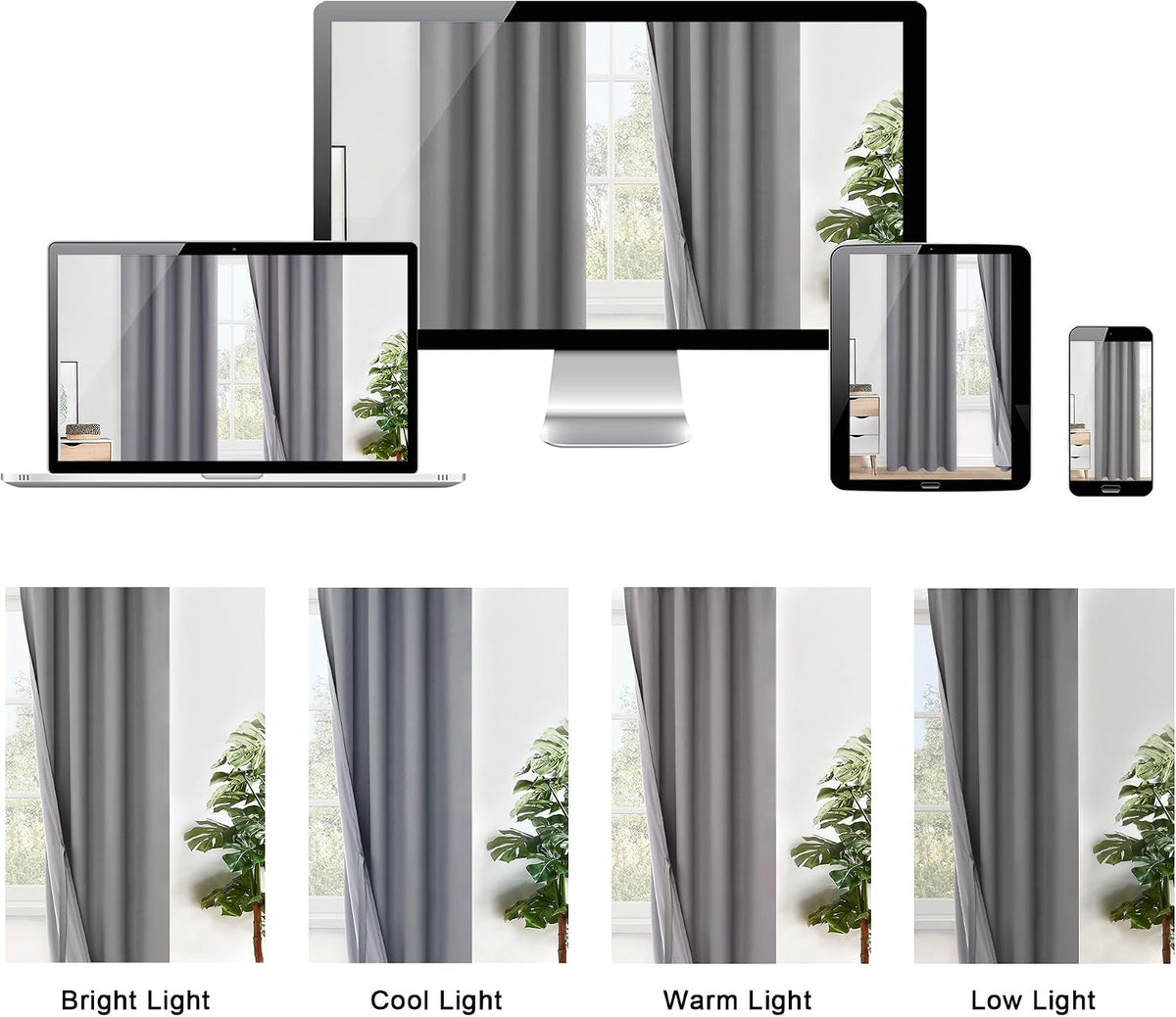 XWZO energy efficient curtains packaged in a set of two