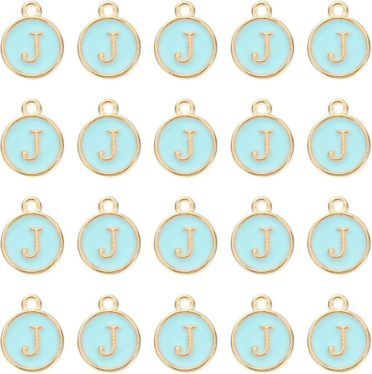 PATIKIL 50pcs Letter Charm Alphabet Charm Initial Pendant Charm Bulk Cute Double Sided Blue DIY for Jewelry Making Bracelet - Image 12