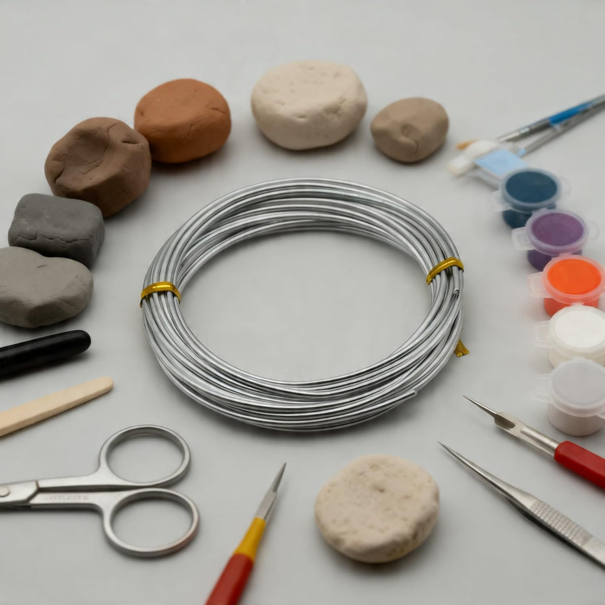 Yountiger silver armature wire displayed for DIY projects