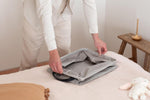 Brabantia 9.25 gallon laundry basket angled side profile