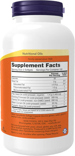 Now Foods Omega 3-6-9 supplement label details