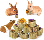 Abizoo Rabbit Chew Toys for Bunny Natural Papaya Wood Chew Treats with Organic Alfalfa Hay, Dried Carrot, Apple and Sweet Potato for Rabbits Guinea Pigs Hamsters Chinchillas Gerbils(3.5oz/100g) - Image 9