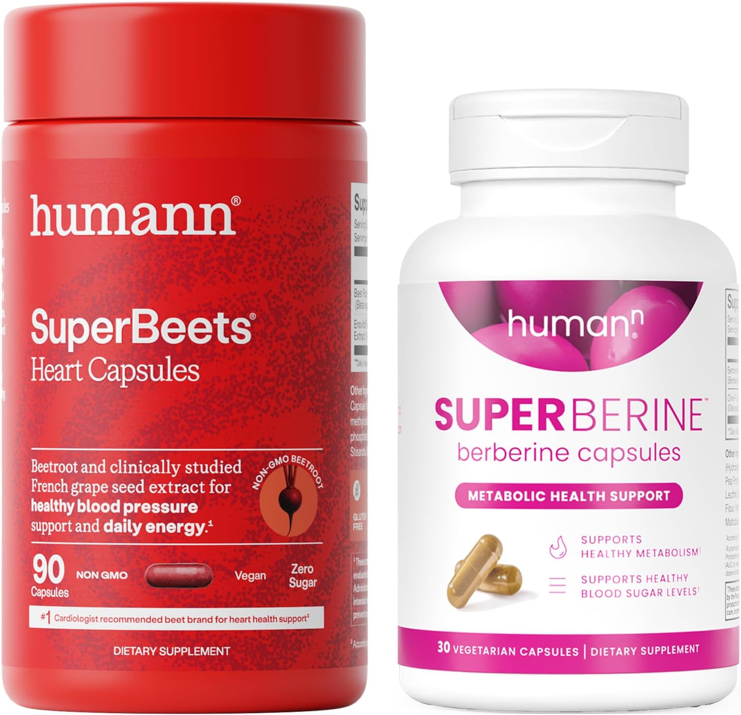 Humann SuperBeets Beet Root & SuperBerine Capsules - Image 1