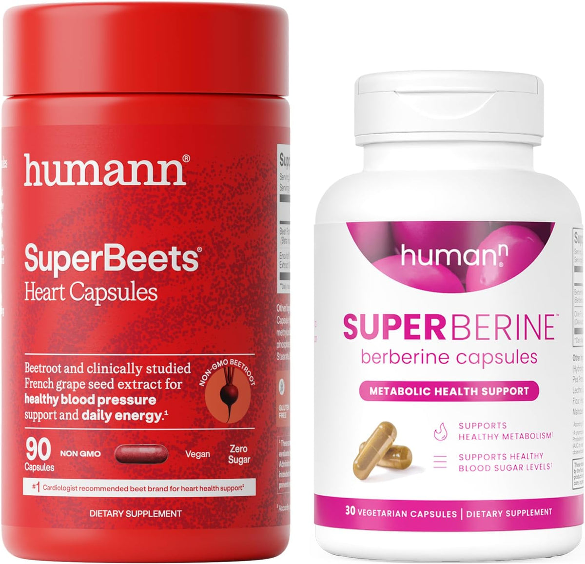 Humann SuperBeets Beet Root & SuperBerine Capsules - Image 1