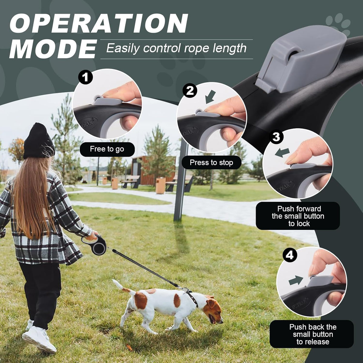 Strong nylon cord of retractable pet leash