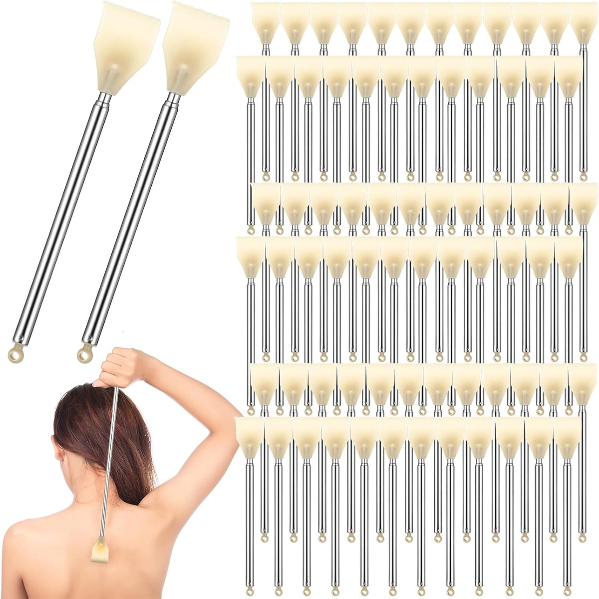 Vinayom extendable stainless steel back scratcher front view