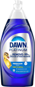Dawn Platinum Dish Soap Fresh Rain Scent Liquid Dishwashing Detergent, Powerful Dawn Dish Soap for Tough Grease Removal, 30 oz - Image 10