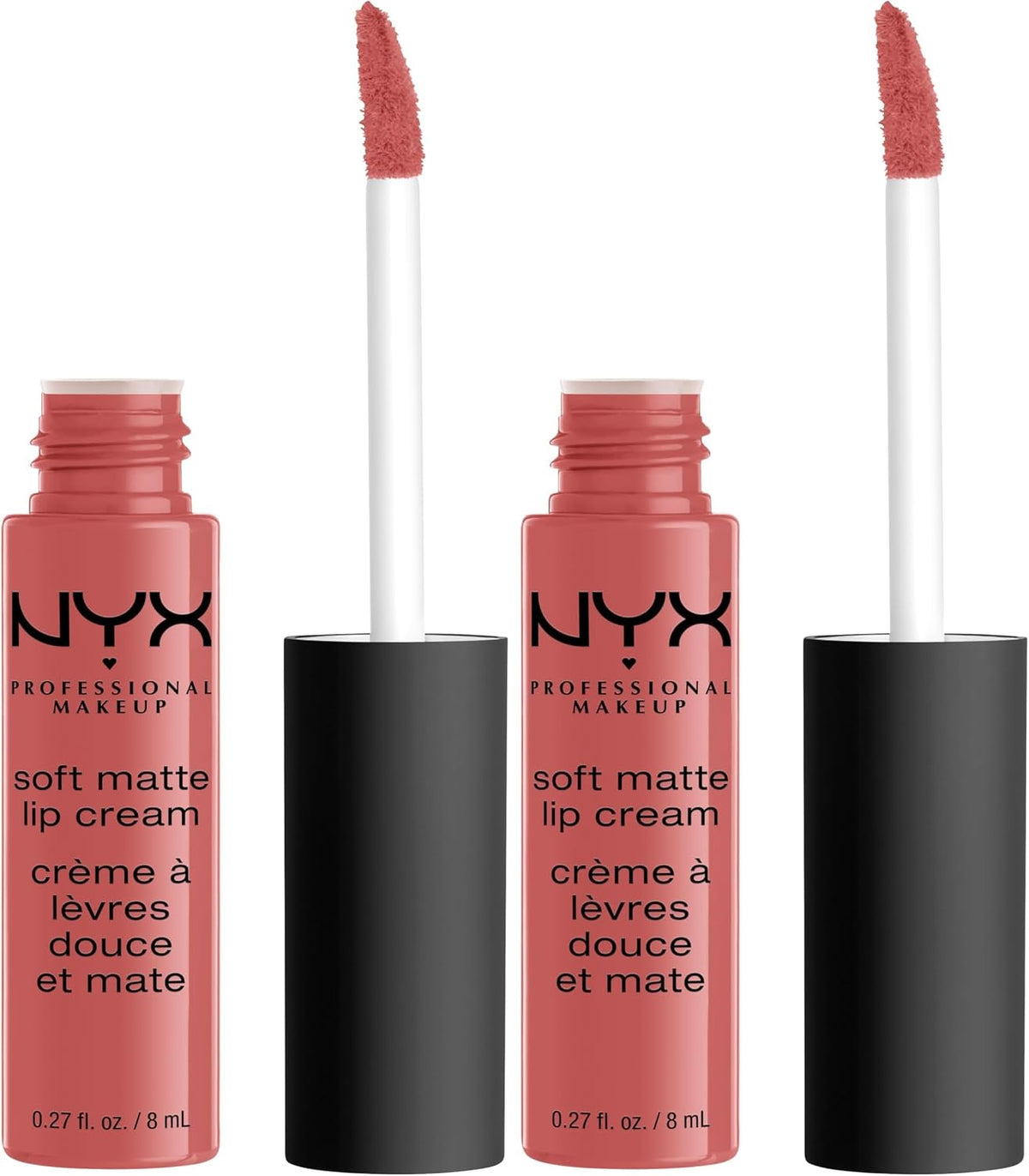 Close-up of NYX Soft Matte Lip Cream wand applicator