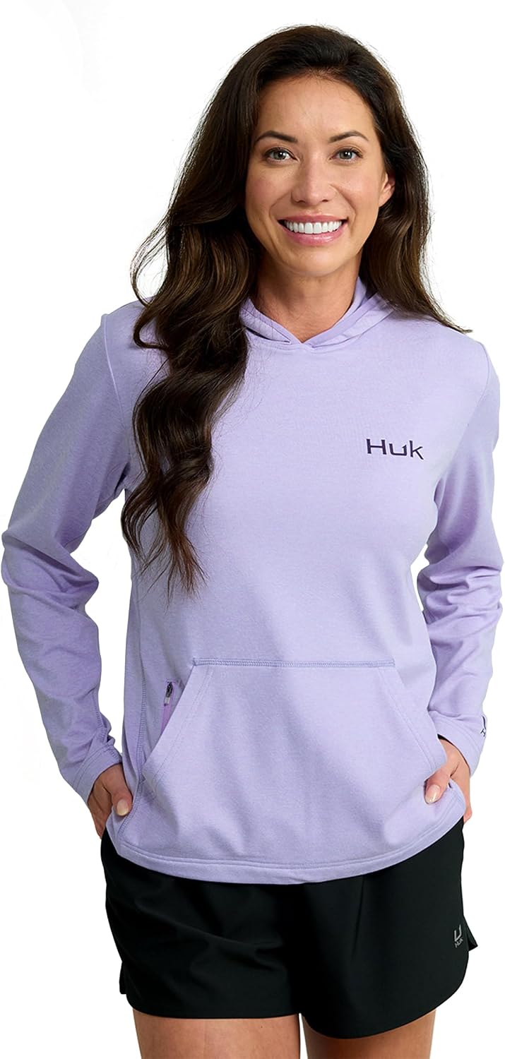 HUK Women's Coldfront+ Pullover Hoodie front view