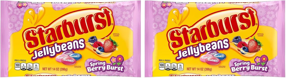 STARBURST Berry Burst Jellybean Easter Candy, Jelly Beans for Filling Eggs, Easter Basket Stuffers, 14 Ounce Bag - Image 9