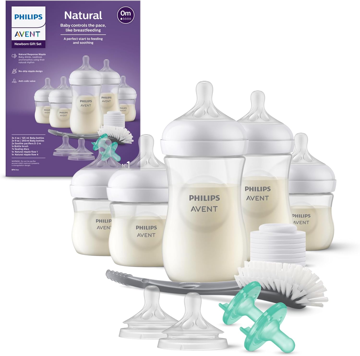Philips Avent Natural Response Newborn Gift Set front view