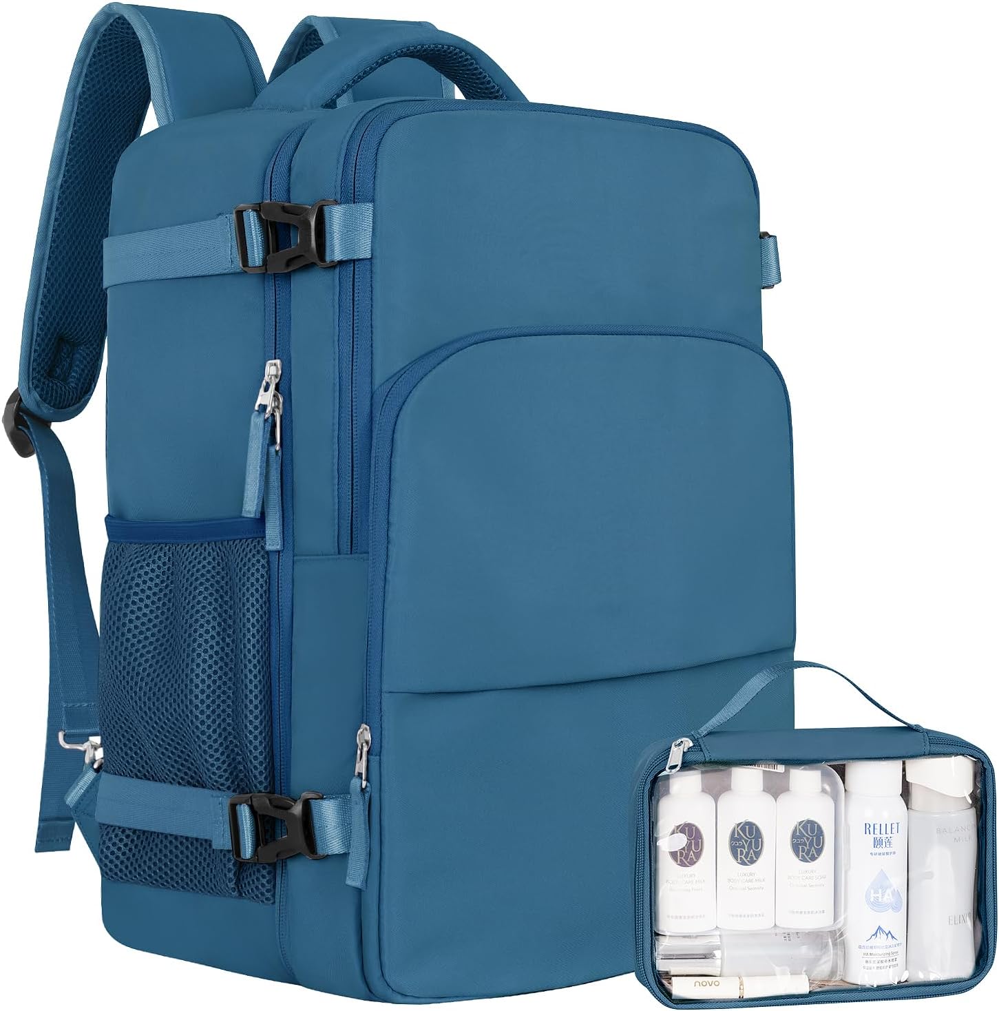 Sinaliy travel backpack deep blue front view