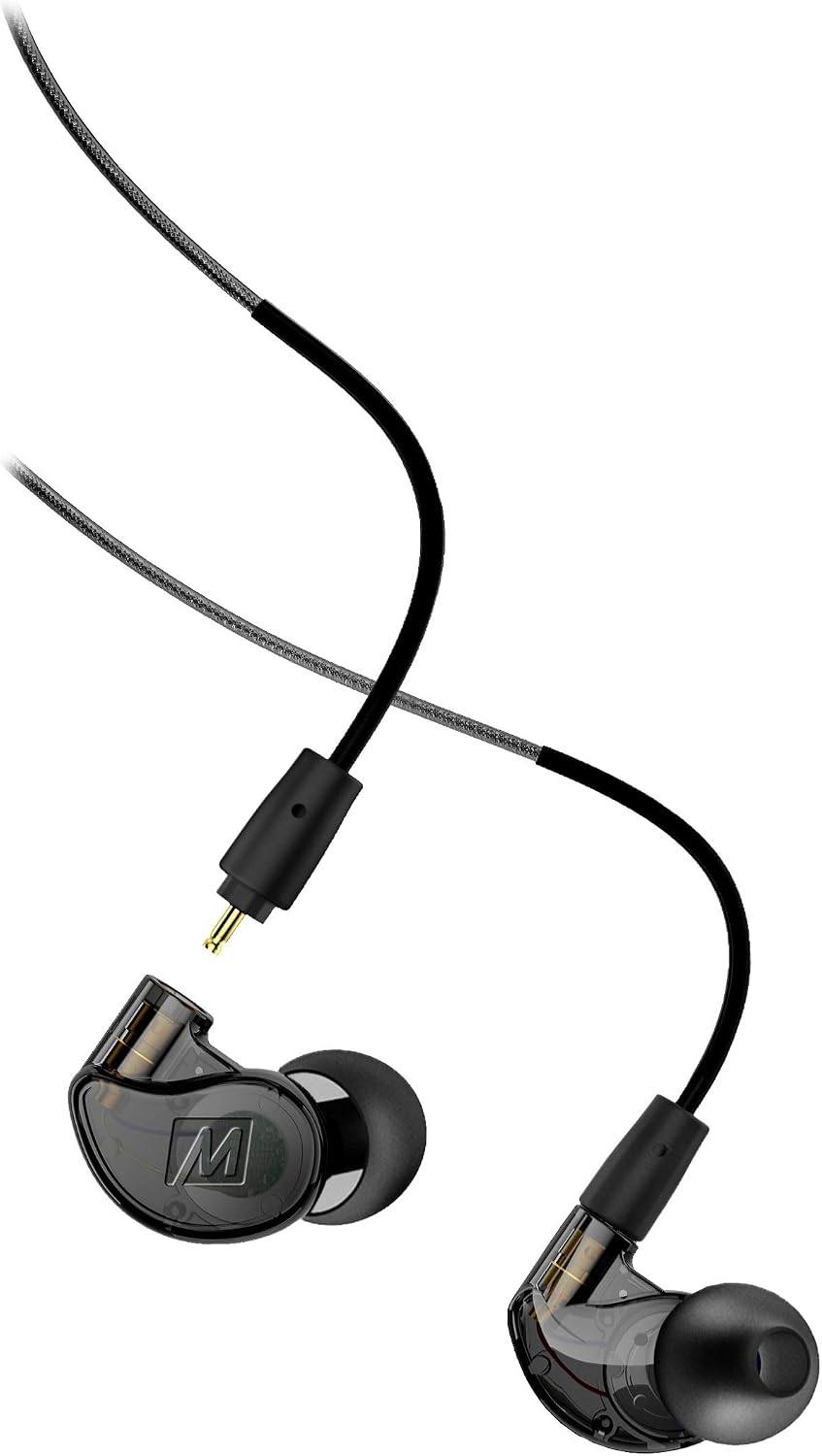 MEE audio M6 PRO 2nd Gen front view of black in-ear monitors