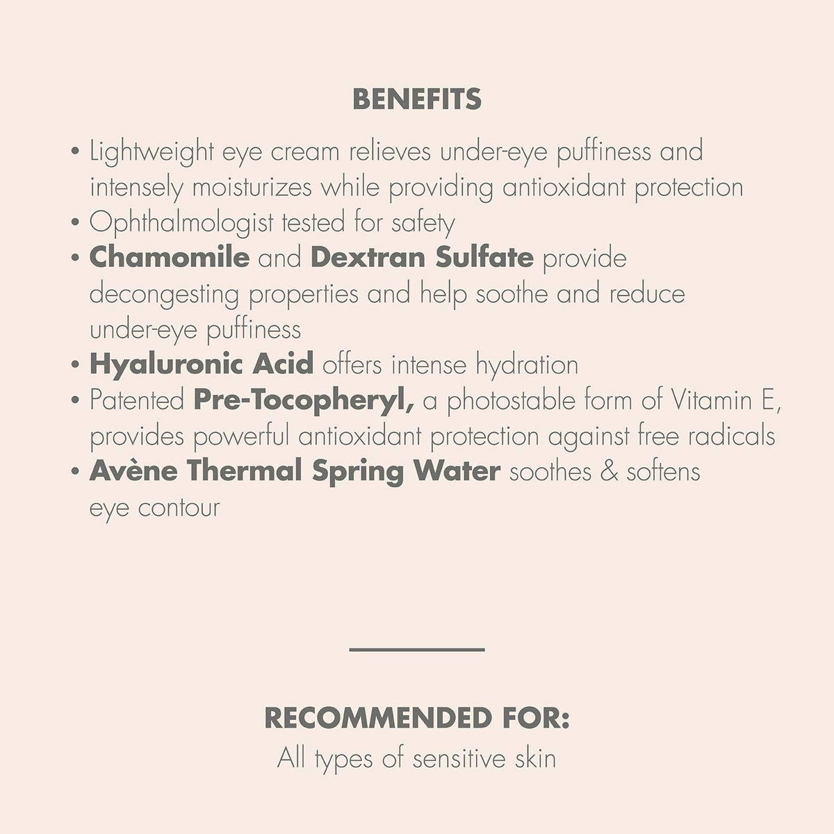 Avene Soothing Eye Contour Cream tube size reference