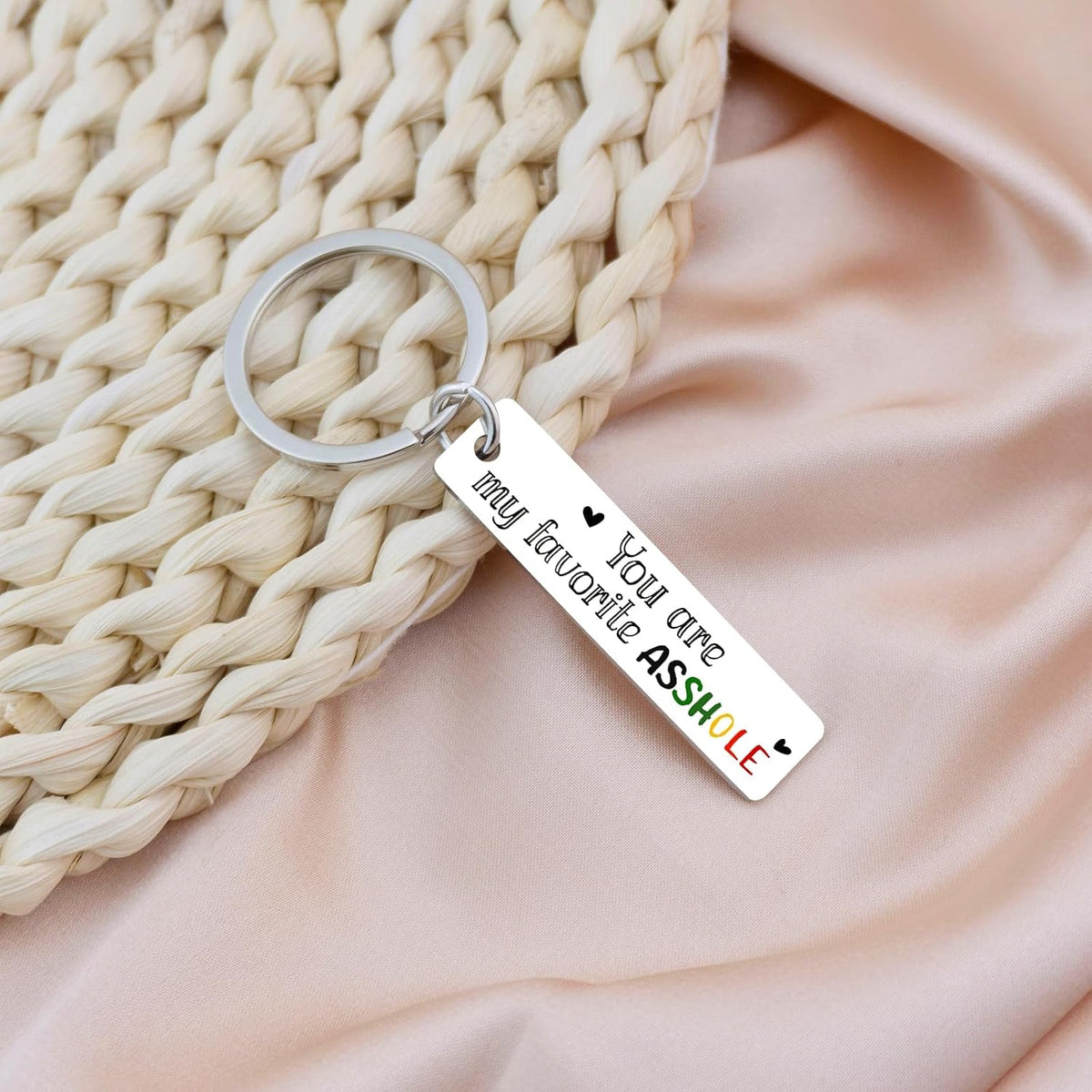 Ikacvb Valentine's day novelty keychain close up
