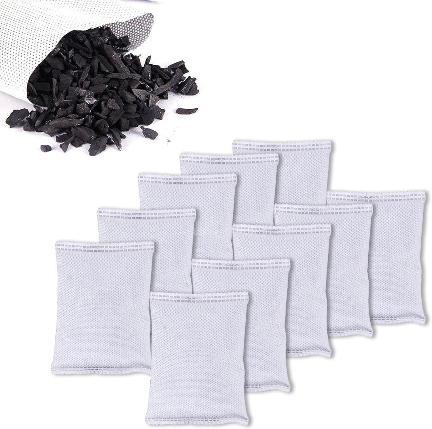 KaiCarnte Activated Charcoal Odor Absorber 10-pack front view natural air purifier