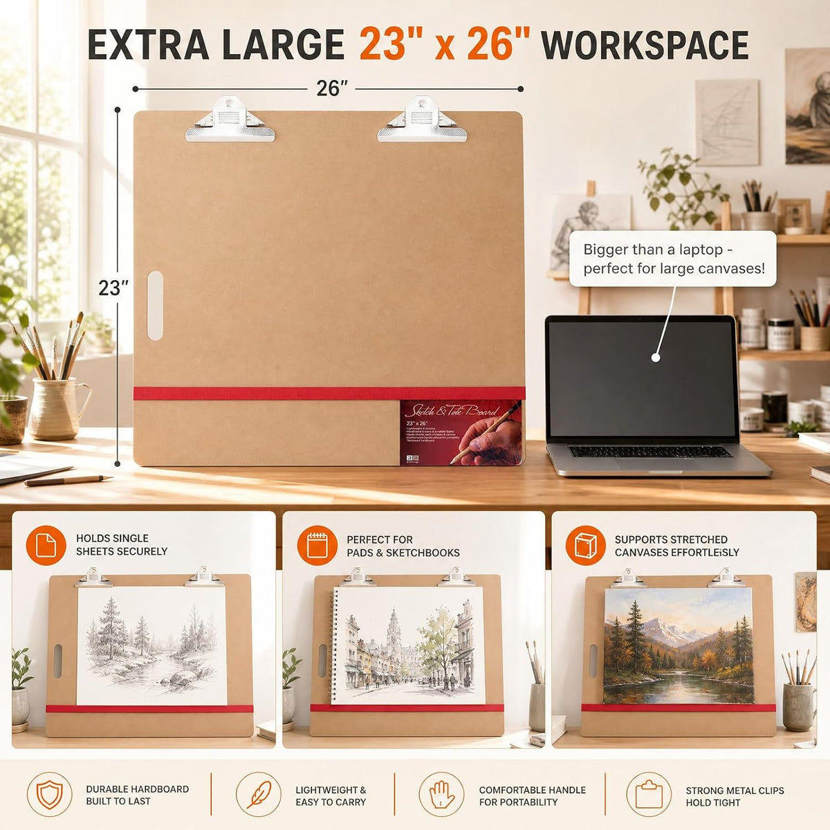 Art Advantage sketch board with elastic band