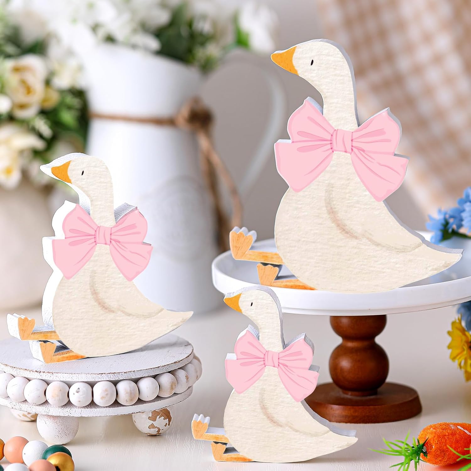 Lineshading 3 piece silly goose wooden decor set front view