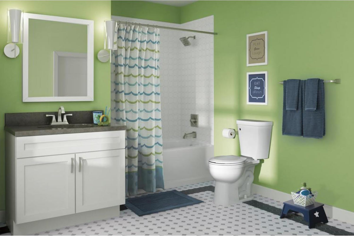 Delta Dryden bathroom tissue holder angled perspective