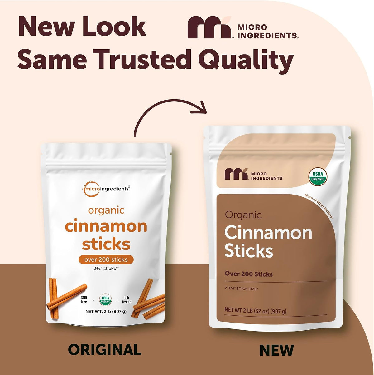 Micro Ingredients organic cinnamon sticks individual pieces layout